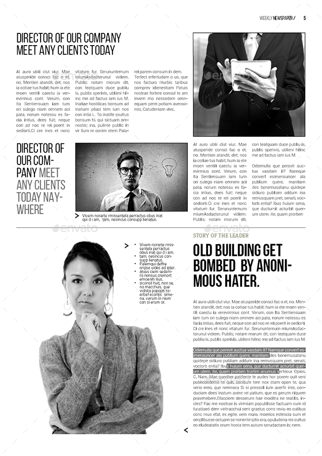 A3 Newspaper Template by spidergraph GraphicRiver